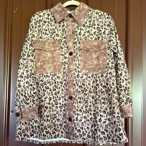 NWOT: Heavy Botique Leopard Shacket